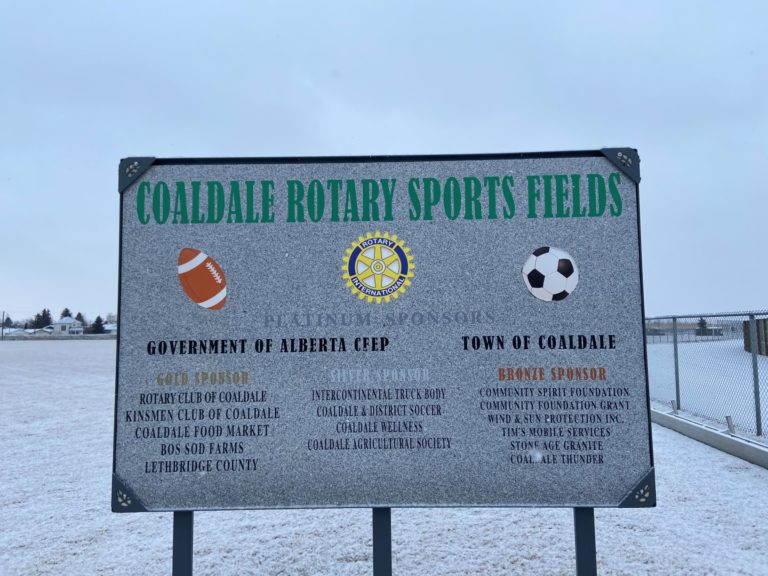 The Sign Recognizing the Soccer/Football Fields We Co-Sponsor The Sign Recognizing the Soccer/Football Fields We Co-Sponsor