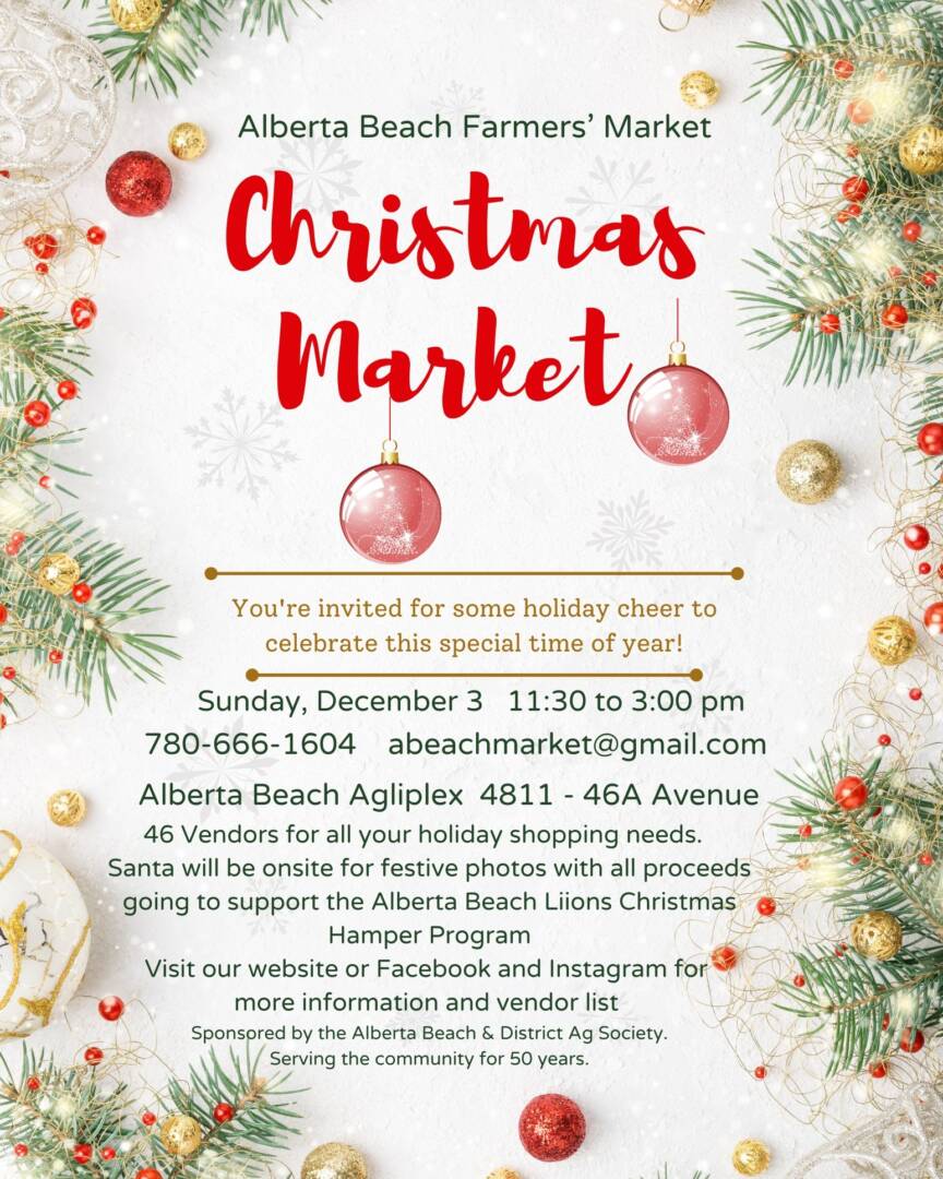Christmas Market Alberta Beach Ag Alberta Association of